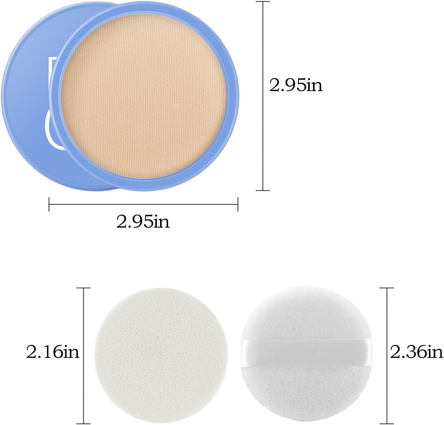 Apooliy Setting Powder, Poreless Pressed Face Powder, Lightweight, Long-Lasting, Oil Control, Translucent - 07 image number 4