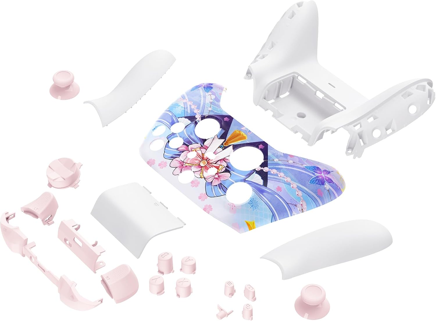 Extremerate Full Set Shell Buttons for Xbox Series X & S Controller, Cryo Impact Custom Replacement Side Rails Grips Front Back Plate Cover for Xbox Core Wireless Controller - Controller Excluded image number 4