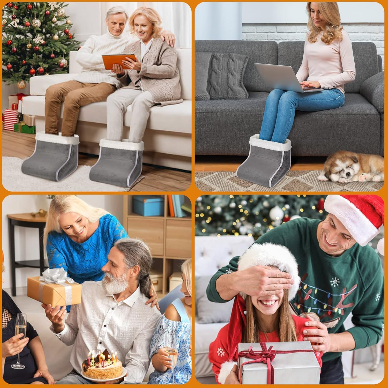 Electric Heated Foot Warmer for Men & Women, Feet Warmer with 6 Temperature Setting 4 Timer Setting, Auto Shut off Washable Inner Lining, Fast Heat Use for Winter Gifts image number 5