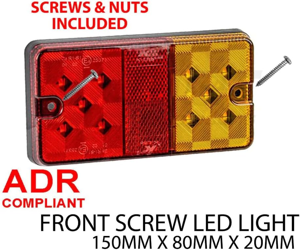 2 X 10 Led Trailer Lights Kit, Trailer Plug, Cable, Side Marker, No. Plate Light image number 6