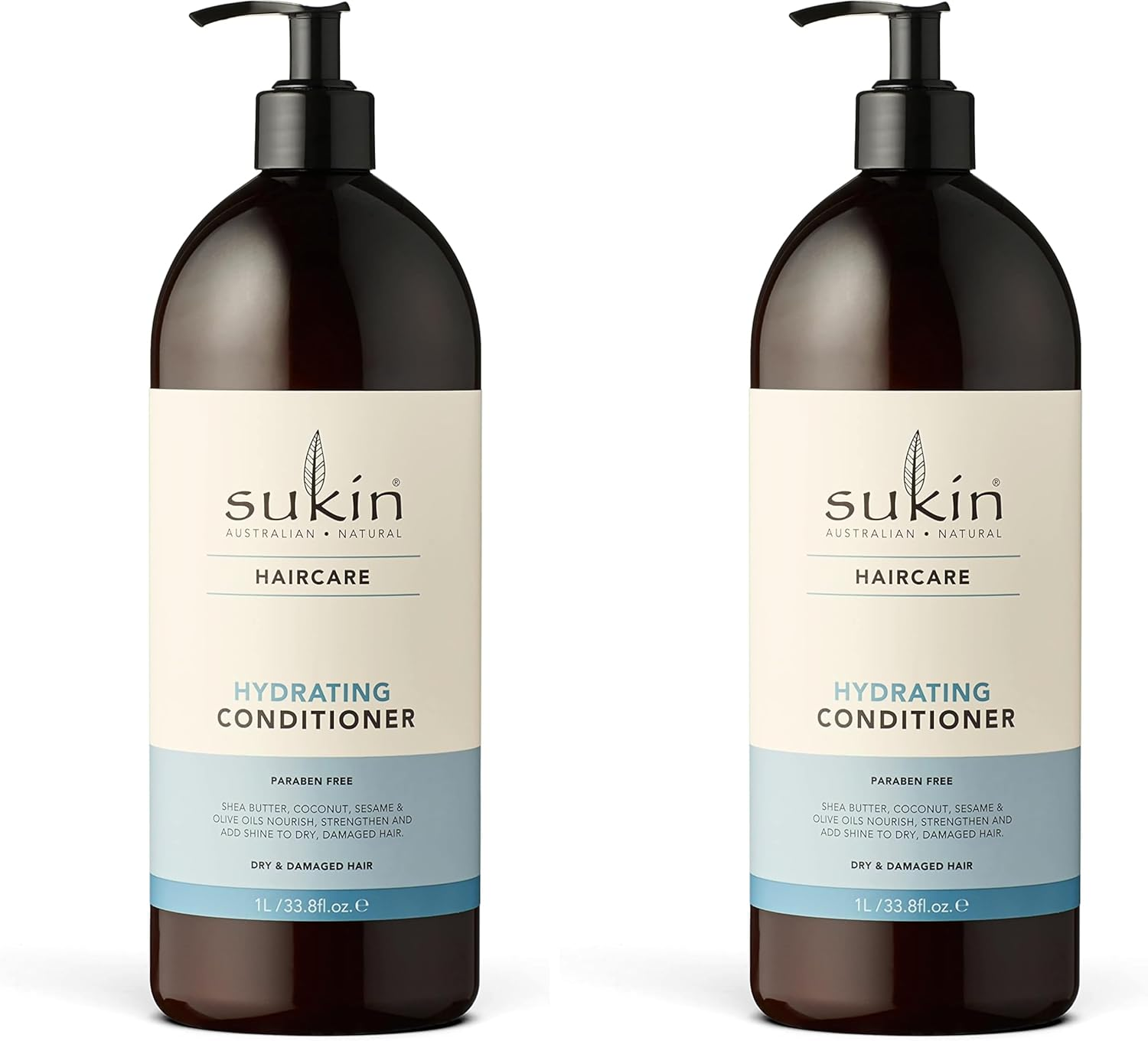 Sukin Hydrating, Conditioner, 1L (Pack of 2) image number 1