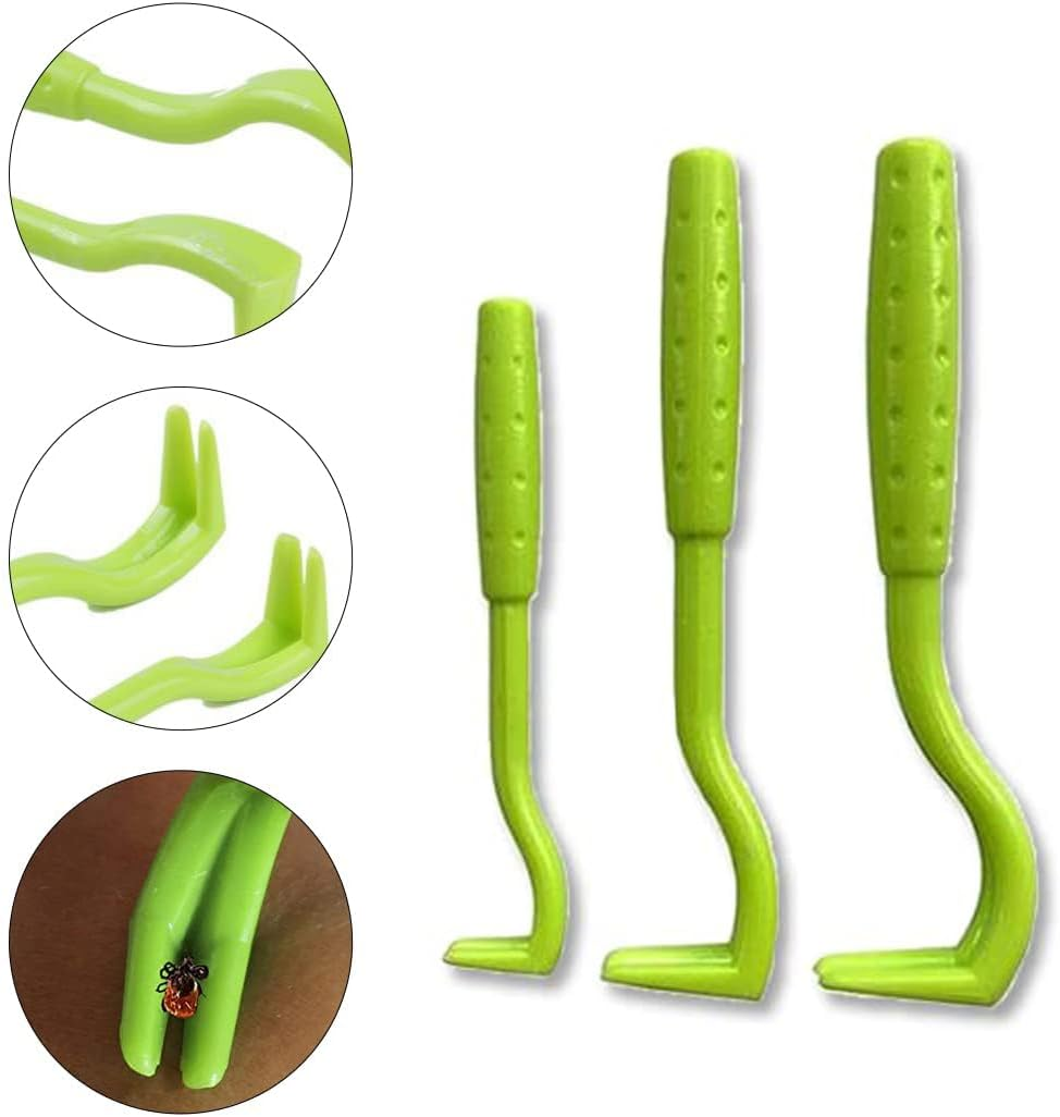 Maili Deluxe Set of 3 Tick Hooks for Dogs, Cats, Horse & Humans - Tick Lever as a Proven Tick Remover for Tick Tweezers I Alternative to Tick Tweezers (Green) - Pink image number 3