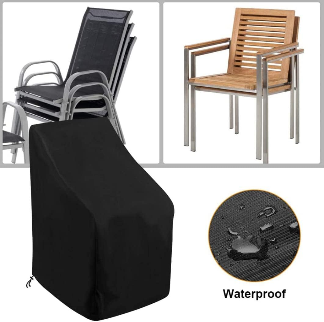 Stacking Outdoor Chair Cover Waterproof Garden Chair Covers,Patio Cover for Stackable Reclining Chairs,Tear Resistant Outdoor Furniture Protector (64X64X120Cm), Patio Chair Cover, Outdoor Chair Covers