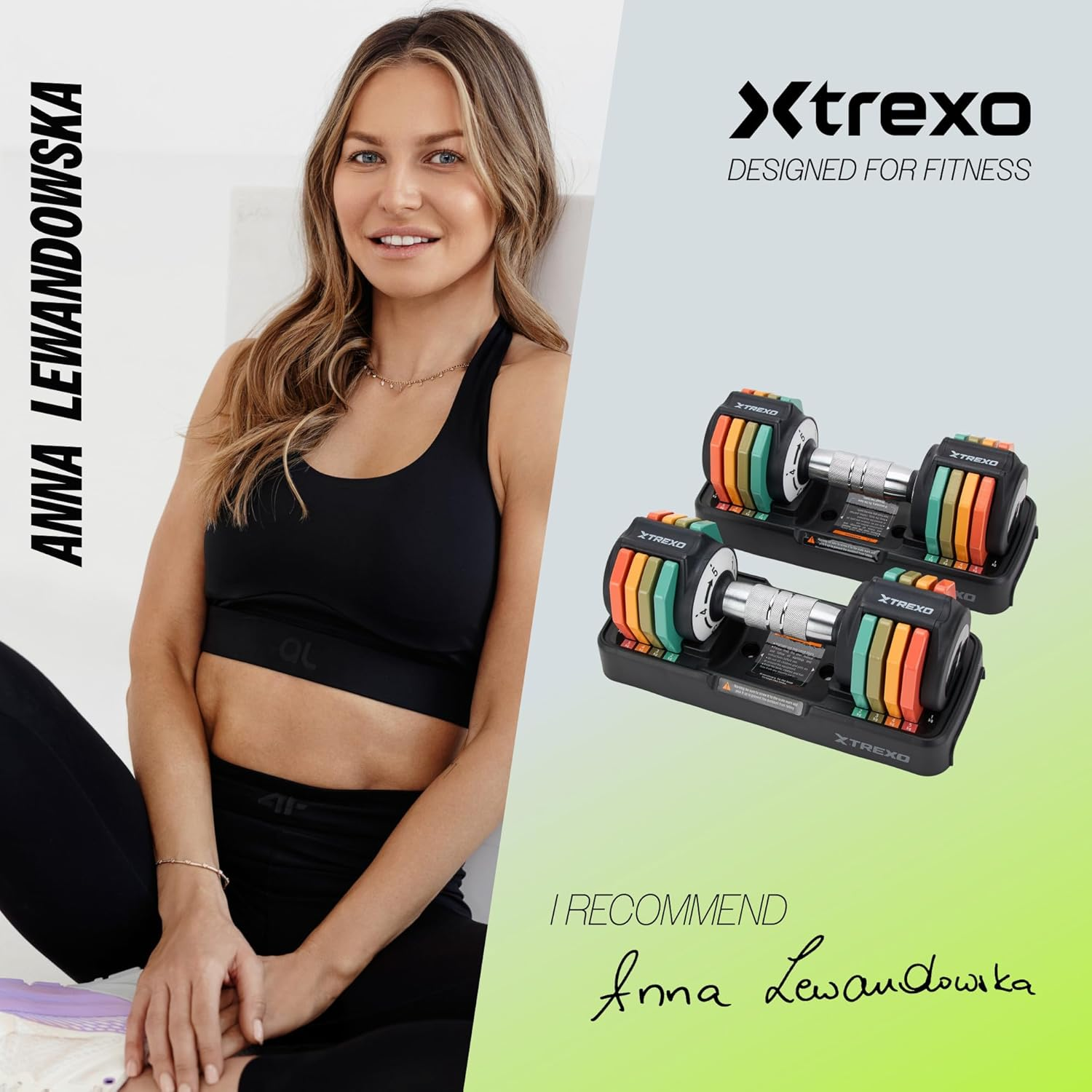TREXO Multicolour Adjustable Dumbbell Set, 2 X 5 Kg Dumbbells Made of Steel with Non-Slip Handle, Ideal for Strength Training at Home and in the Gym, Adjustable Dumbbell with Sturdy Base image number 5