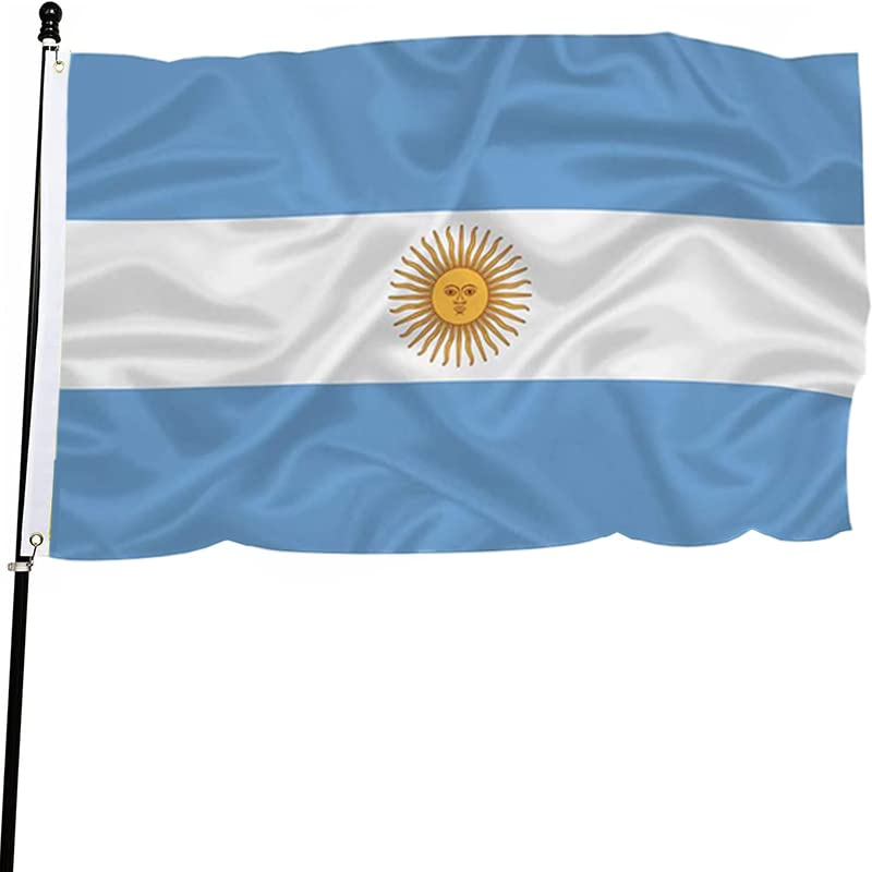 150 X 90Cm Large Argentina Flag with Brass Grommets Argentine Argentinian National Outdoor Festival 3X5 Feet, UV Fade Resistant, Double Stitched for Outdoor Festivities image number 2
