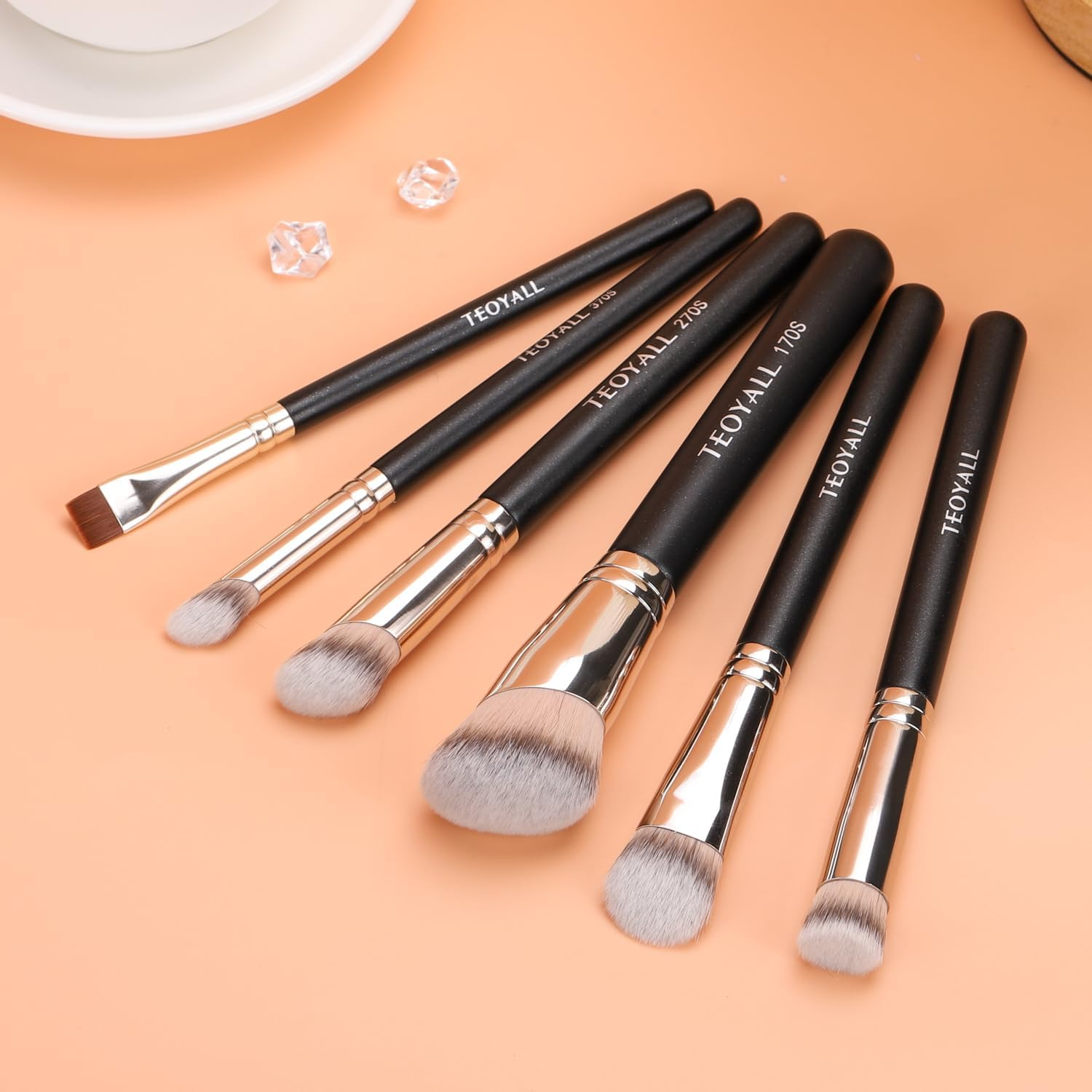 TEOYALL Thin Flat Eyeliner Brush, Precise Eyebrow Definer Brush, Concealer Brush for Cover Blemishes (Multifunctional Flat Brush) image number 1
