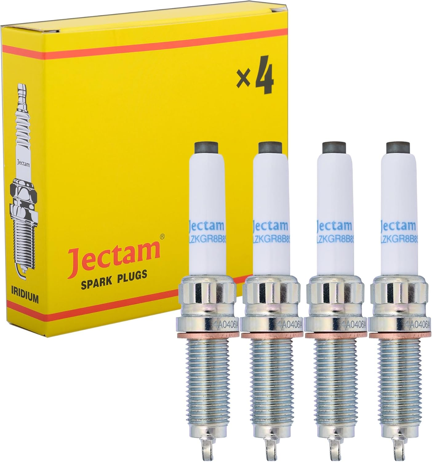 Jectam Platinum Iridium Spark Plug 12120040551 SILZKGR8B8S 4PCS Compatible with 230I 330I 340I 430I 440I 530I 540I 640I 740I X1 X2 X3 X4 image number 3