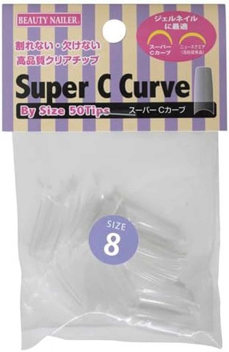 Beauty Nailer Nail Tip, Super C Curve Refill, P12N-3, 50P image number 2