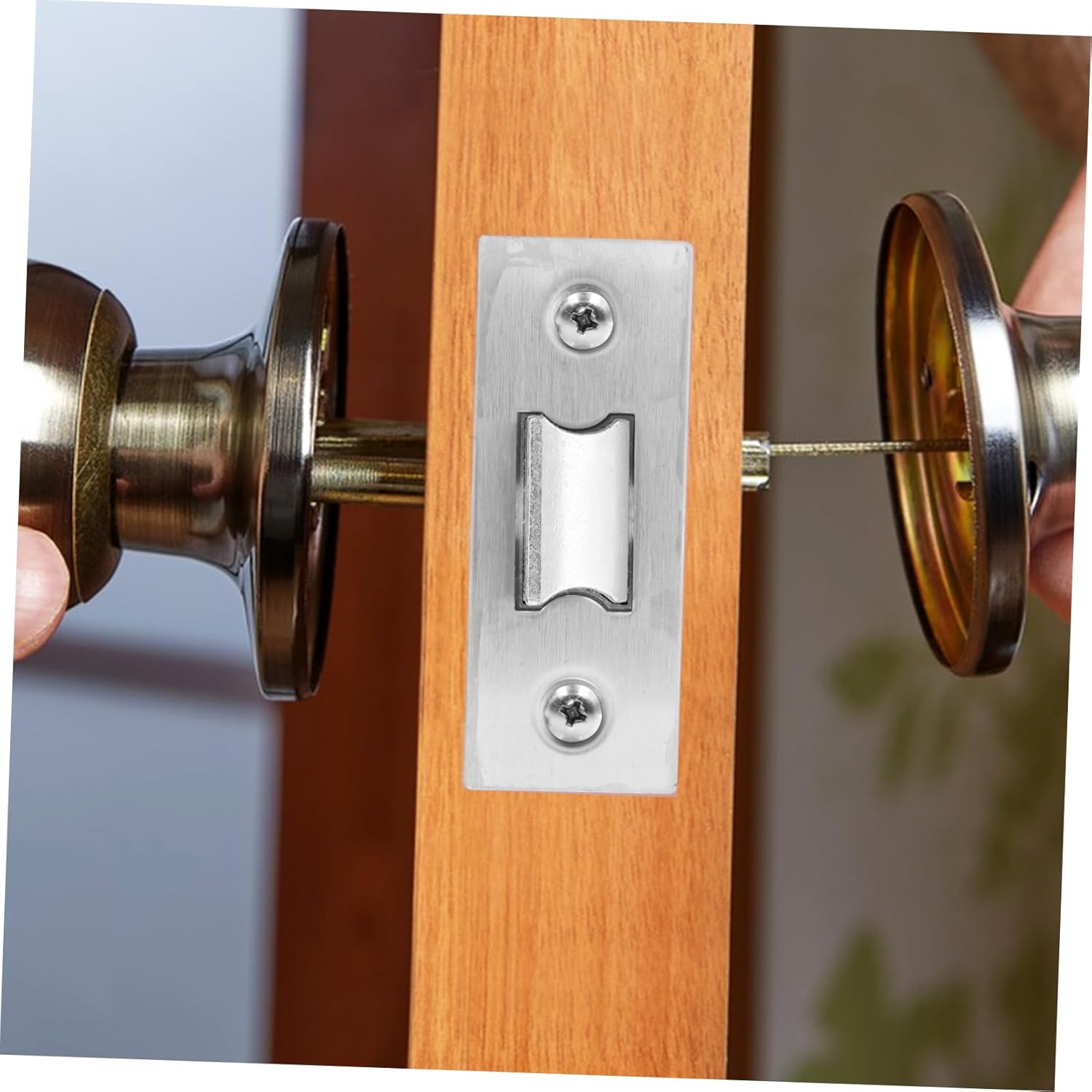 SEWACC Tubular Mortice Latch with Lever Handle Door Latch Hardware for Internal Doors 50Mm Backset with Screw Stainless Steel Finish image number 4