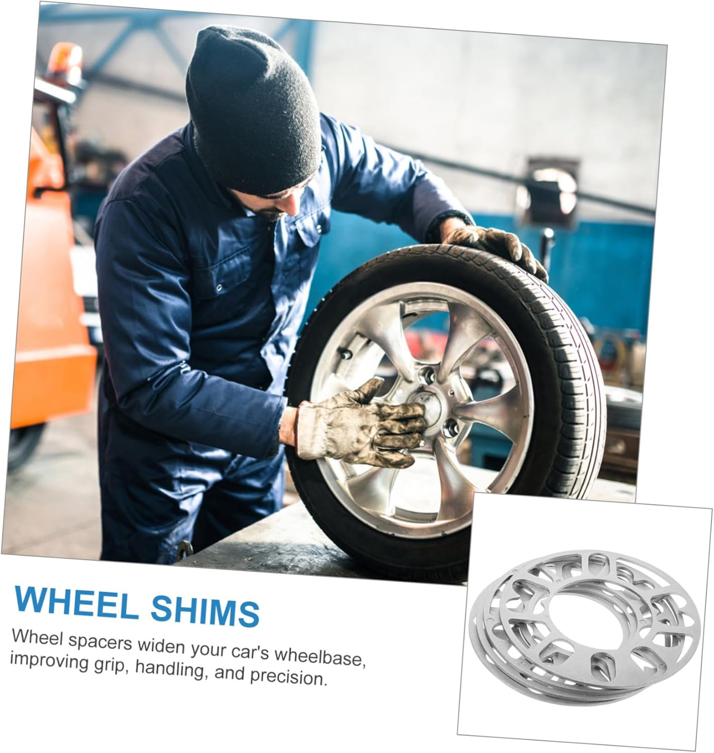 Gatuida 4Pcs Wheel Spacers Shims for Autocar Wheelbase Widening Stop Tyre Rubbing Metal Alloy Wheel Fixing image number 5