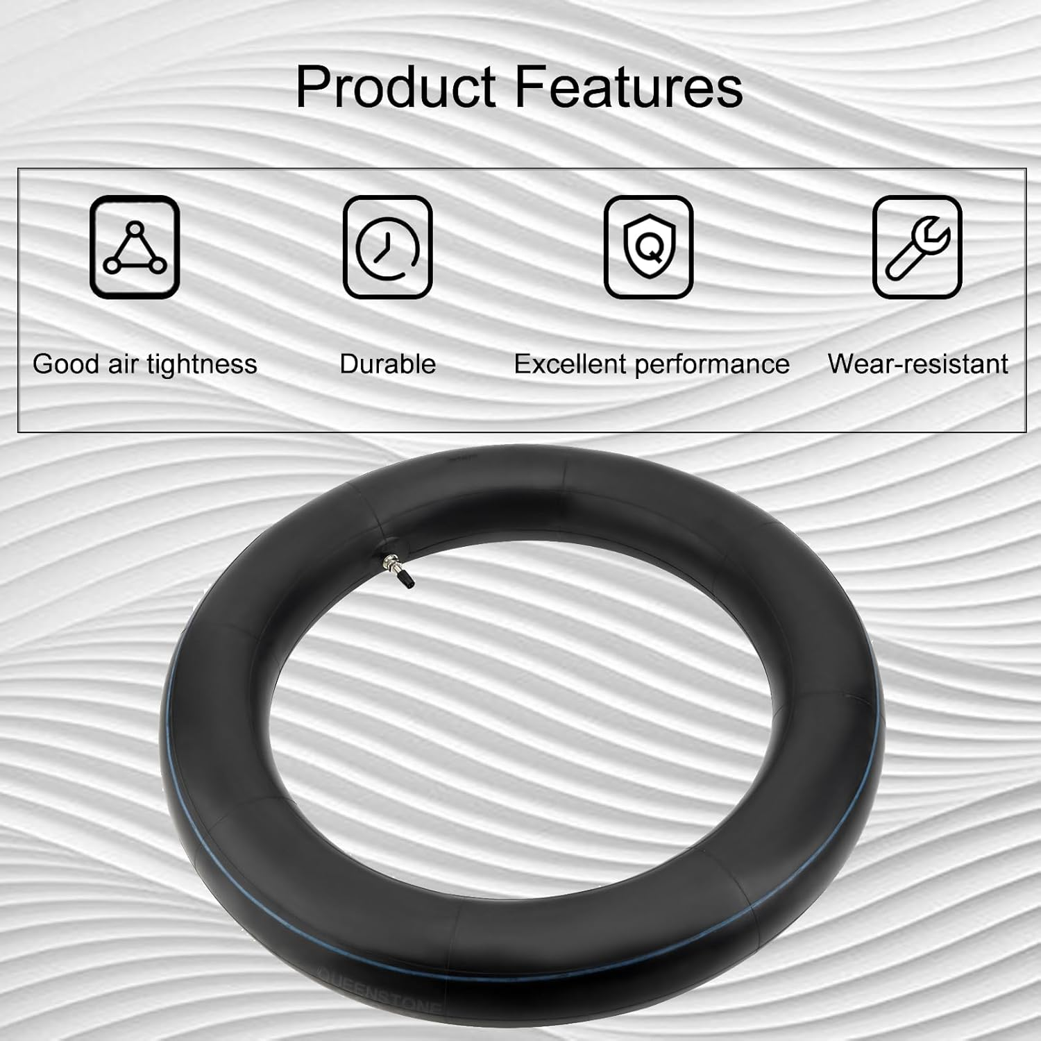 AWSZH 460-17 Tire Inner Tube 130/70-17 130/80-17 140/70-17 140/80-17 Heavy Duty Tube TR4 Straight Valve Stem Compatible with KLR250 1985-2005 KL250 1980-2001 XL350R 1984-1985 XT250 1980-1984 (1Pc) image number 1