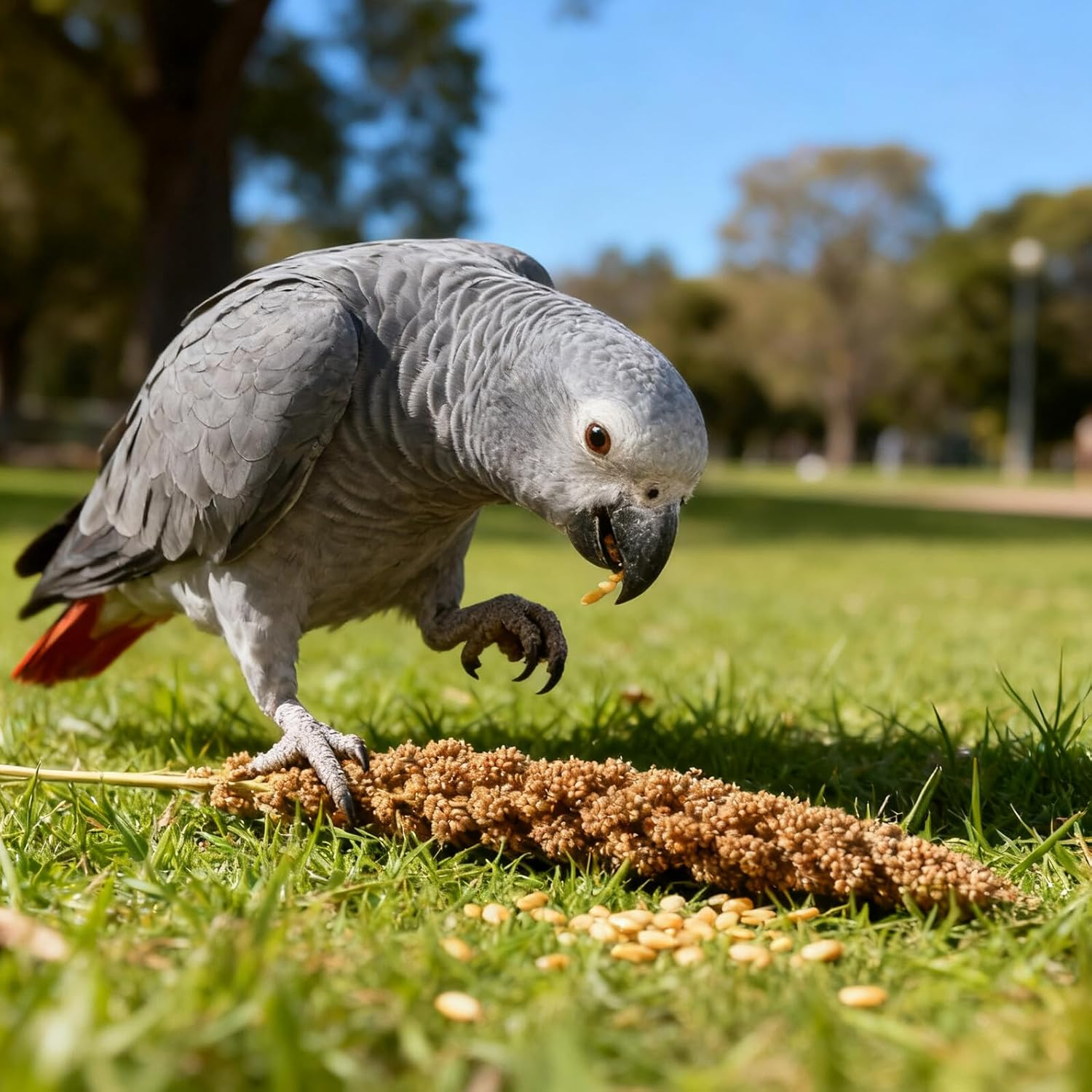 Abaodam Millet Treat for Parakeets and Budgies 500G Natural Dried Millet Sticks Bird Snack Food for Cockatiels Finches Small Pet Supplies