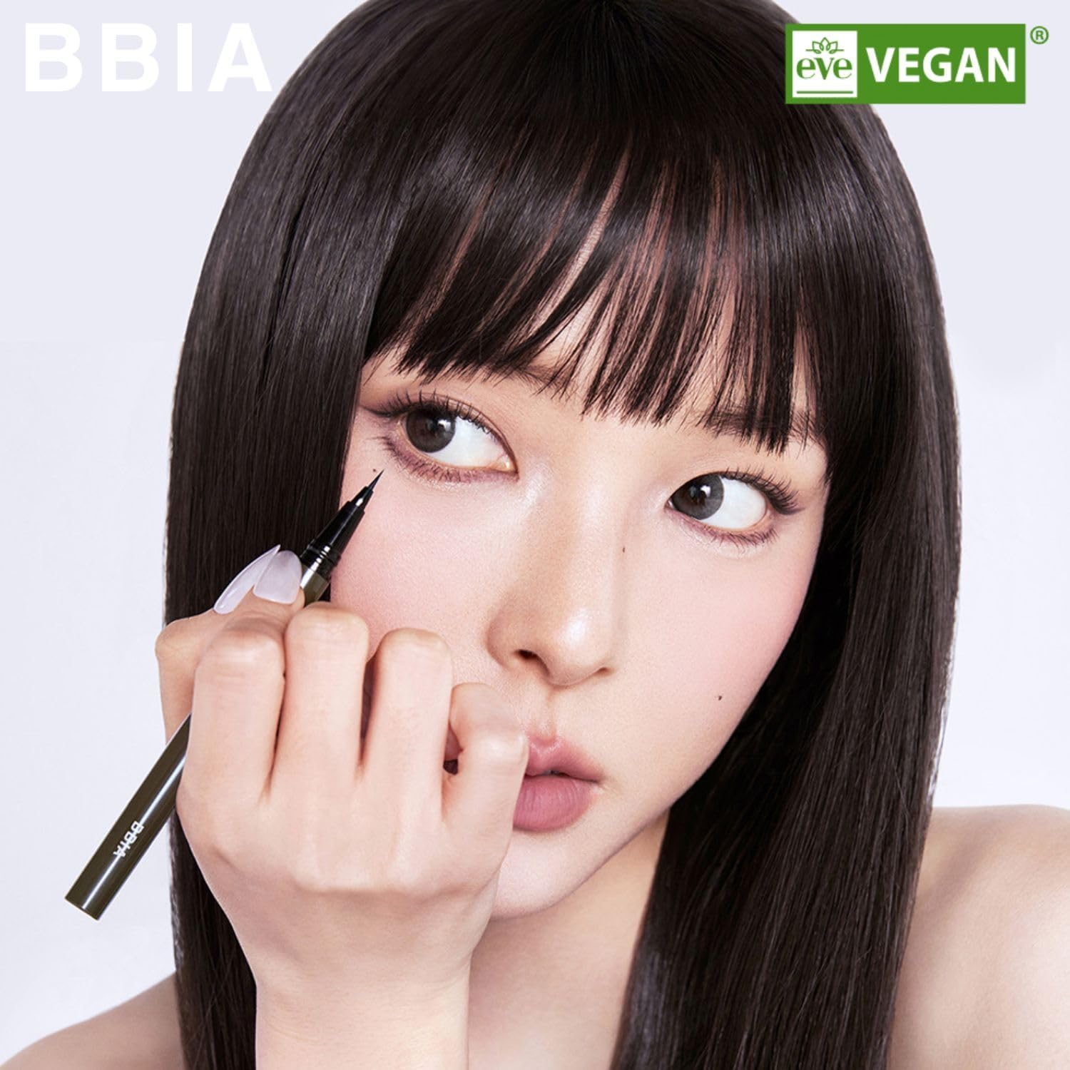 BBIA Last Pen Eyeliner SLIM 3 Colors - Ultra Slim Semi-Transparent Waterproof Liquid Brush Pen Eyeliner Natural Builable Texture Multi-Use Eye Liner Korean Eye Makeup Vegan Formula (S3 HAZEL BROWN S) image number 5
