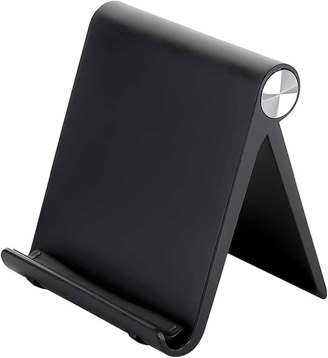 Tablet Stand Adjustable Portable Desktop Holder Compatible with Ipad Pro Air Mini, Iphone 16 Pro Max, and More 4.7''-11'' Devices, Black Tablet Holder and Phone Stand image number 1