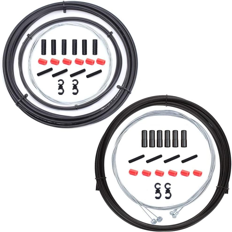 2-In-1 Universal Bicycle Brake and Gear Shift Cable Wire Kit + Housing Kits for Road Mountain Bike Cycling image number 6