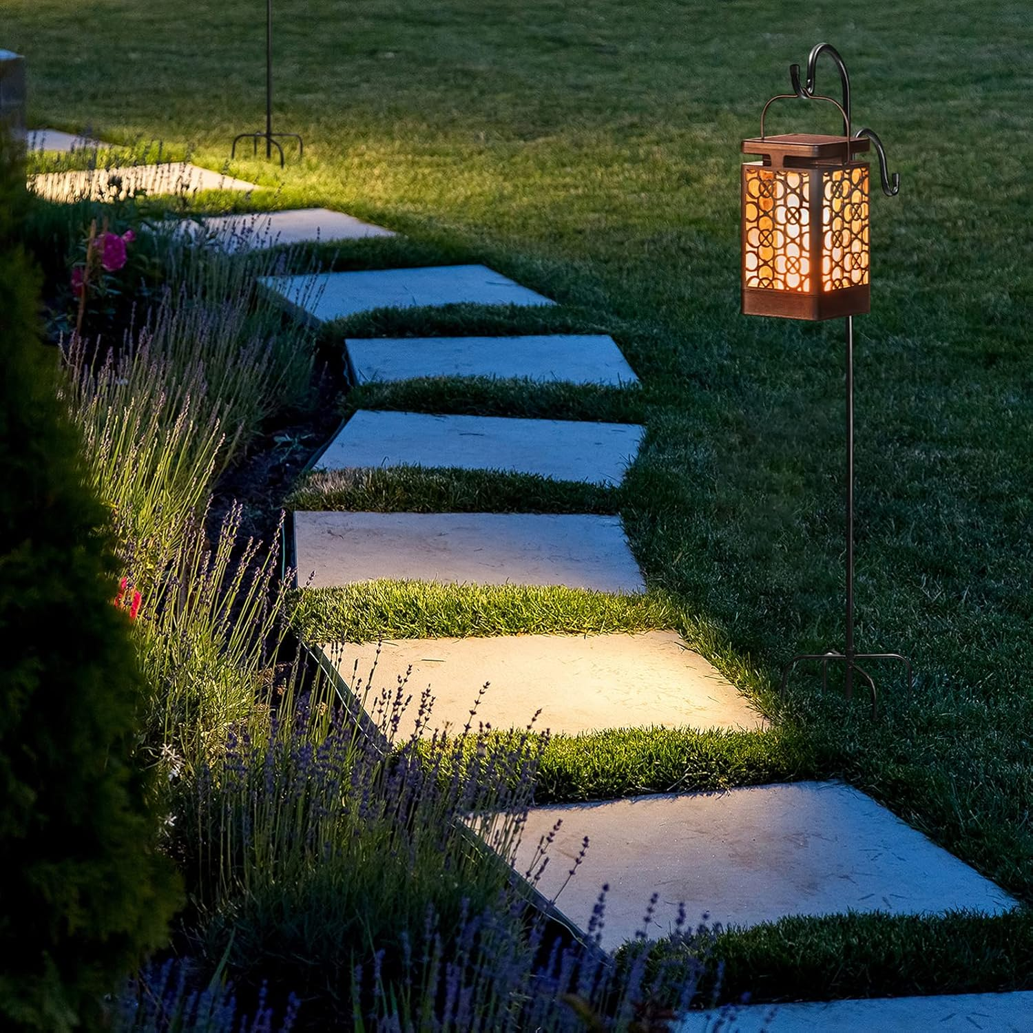 Shepherd Hook Decorative Hanging Hooks Heavy Duty Brackets Shepherds Hook for Bird Plants Racks Solar Lights Outdoor Decorative Lantern Hooks Outdoor Small Clothing Stainless Steel image number 3