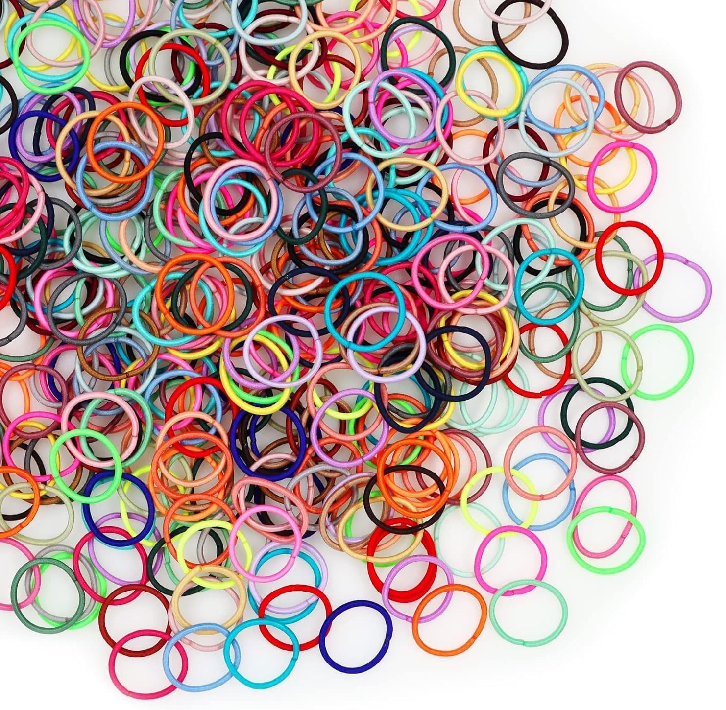 JOVALA 200 PCS Small Baby Hair Ties Ponytail Holders Hair Ties,1 Inch Multi Colors Mini Hair Holders Baby Girls Kids Elastic Rubber Bands for Toddlers Infants Kids Hair Accessories image number 2