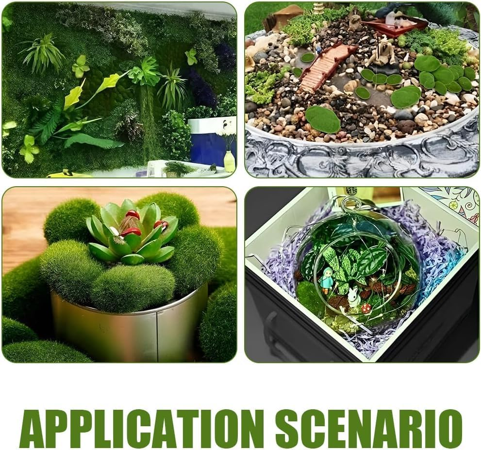 20 Pcs Artificial Moss Rocks, Green Moss Balls,Moss Stones,Faux Green Moss Covered Stones Green Moss Balls Decorative Fake Moss Decor for Floral Arrangements, Fairy Gardens, Terrariums