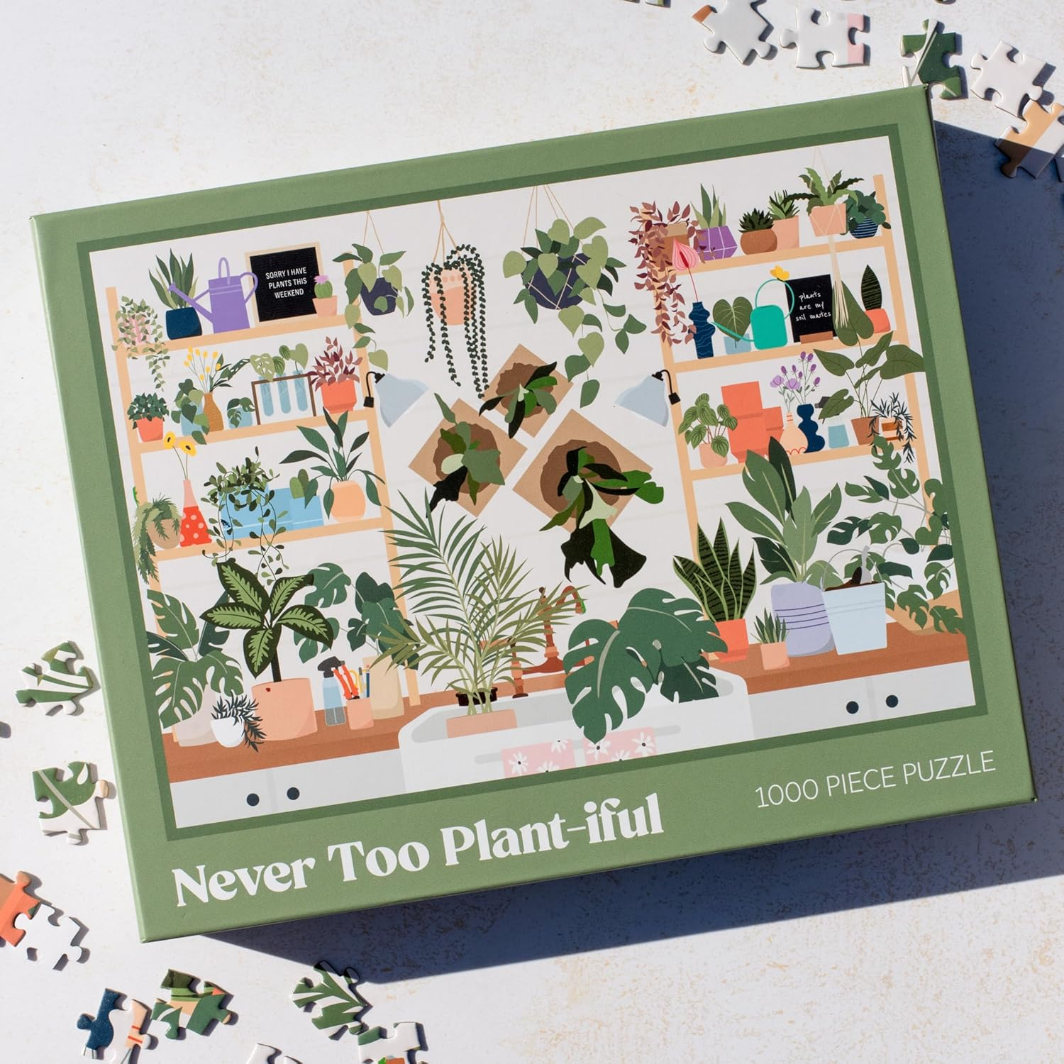 Terras Puzzles - Never Too Plant-Iful 1000 Piece Puzzle - Matte Finish - Plant Garden Lovers - 70X50Cm image number 1