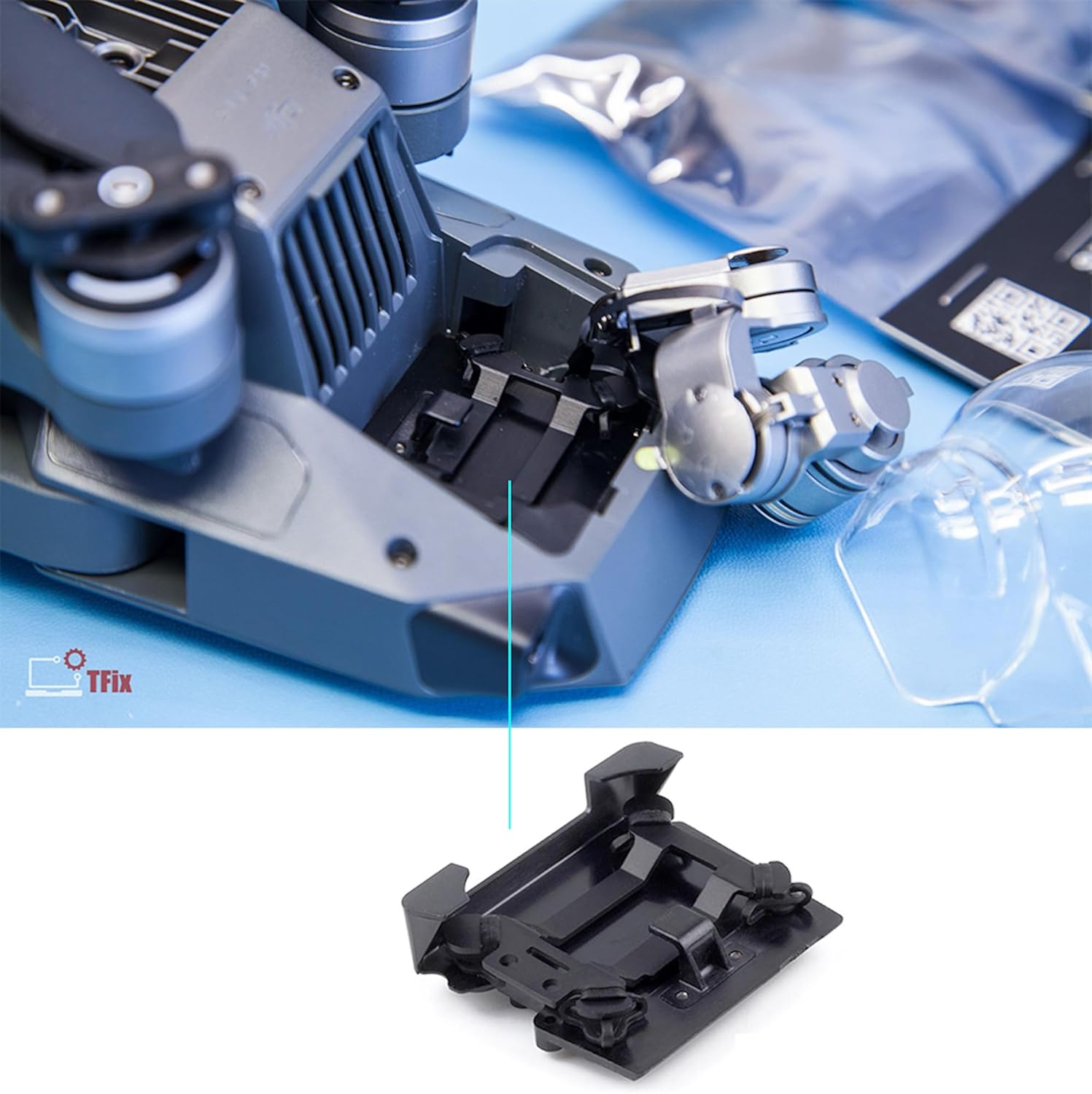 Replacement Gimbal Vibration Absorbing Board Mount for DJI Mavic Pro - Durable Mounting Plate for RC Camera Drone image number 4