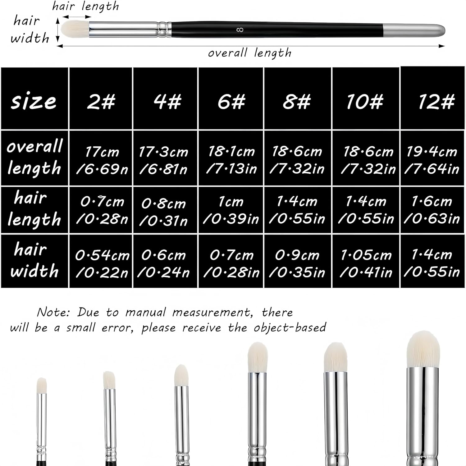 Febohao Dry Paint Brush Set 6 Sizes Miniature Paint Brushes Professional for Wargames Models Acrylic Oil Watercolour Detailing Brush image number 4