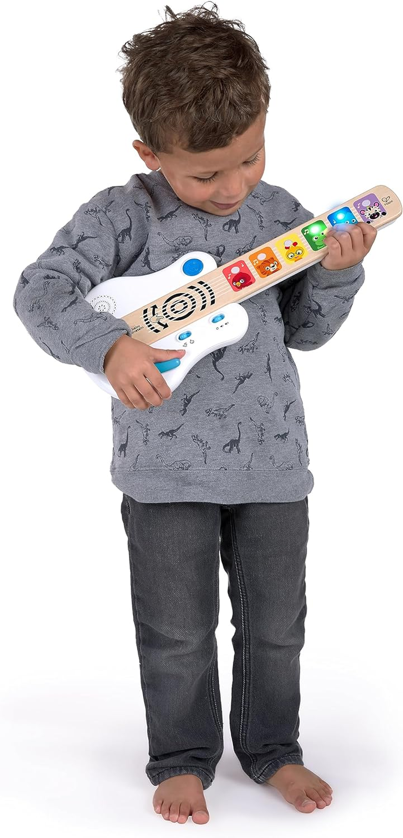 Baby Einstein Strum along Songs Magic Touch Wooden Musical Light up Toy Guitar with Whammy Bar, Age 6 Months+ image number 3