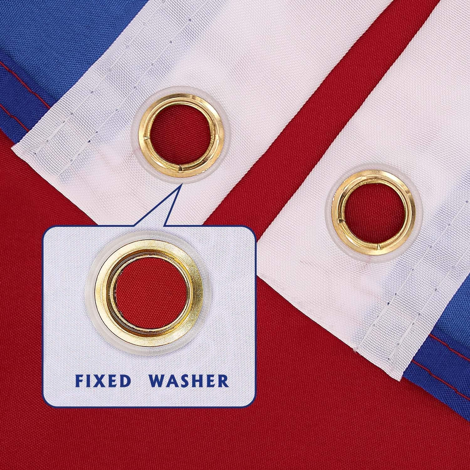 Texas State Flag with Brass Grommets Lone Star Flags Thick Fabric Double Stitched Outdoor/Indoor Use TX Flag 3X5 Ft image number 4