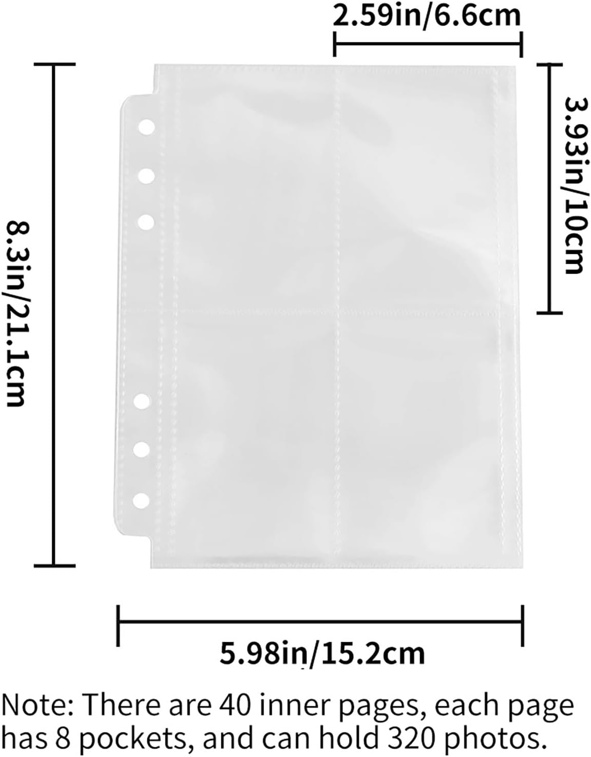 320 Pockets Plush Photo Album &ndash; for Fujifilm Instax Mini 12/11/40/41/90/9/Liplay/Link/Evo Photocard Album &ndash; Refillable Memory Book, Portable & Cute Design (Black) - Black image number 4