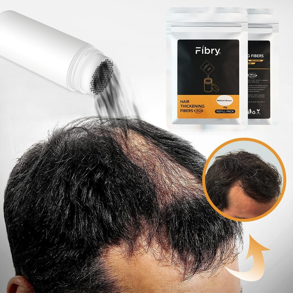 FIBRY Hair Volume Powder, 100% Natural Fibres, Instant Hair Thickening or Fine Hair, Instant Healing against Thinning and Baldness (Colour, Light Blonde - Light Blonde) image number 1