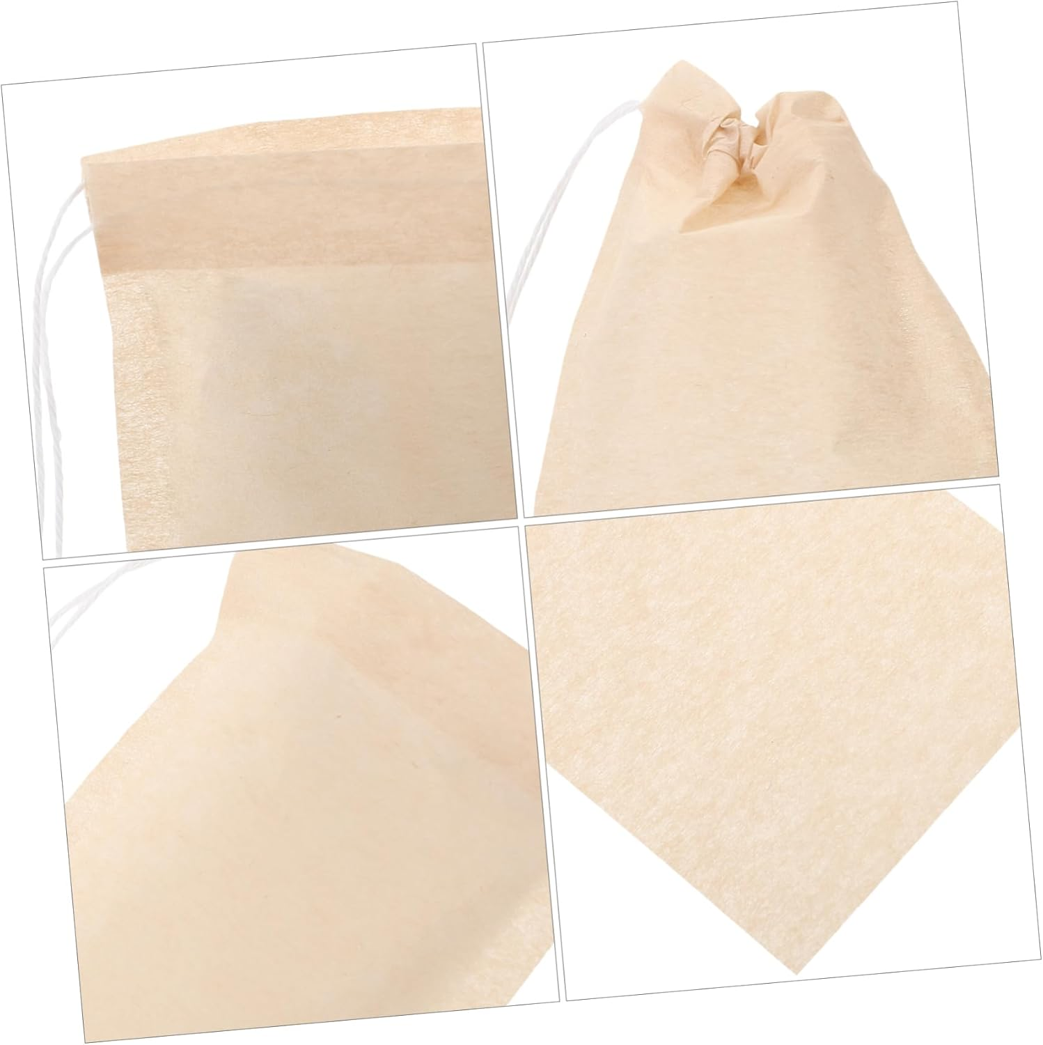 Hoement 100Pcs Organic Tea Bags for Loose Leaf Tea Coffee Strainer Disposable Remove Strong Penetration image number 3