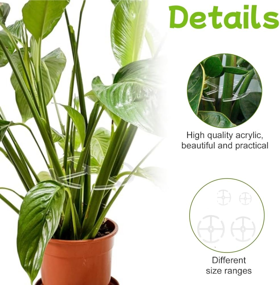 4Pcs Alocasia Plant Climbers Stem Holders, Plastic Climbing Houseplant Stem Supports,Reusable Plant Stem Hook,Growth Sticks Accessories for Climbing Plant,Indoor Plant Stakes image number 1