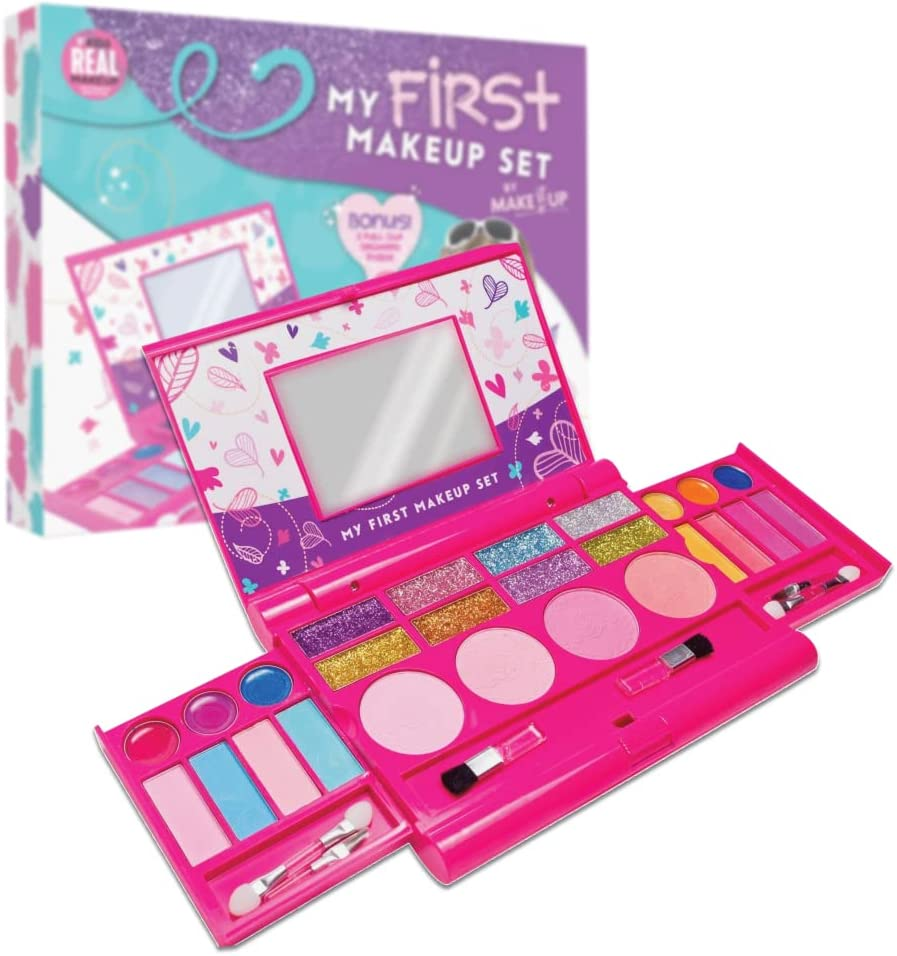 My First Makeup Set Girls Makeup Kit Fold Out Makeup Palette with Mirror and Secure Close - SAFETY TESTED- NON TOXIC image number 6