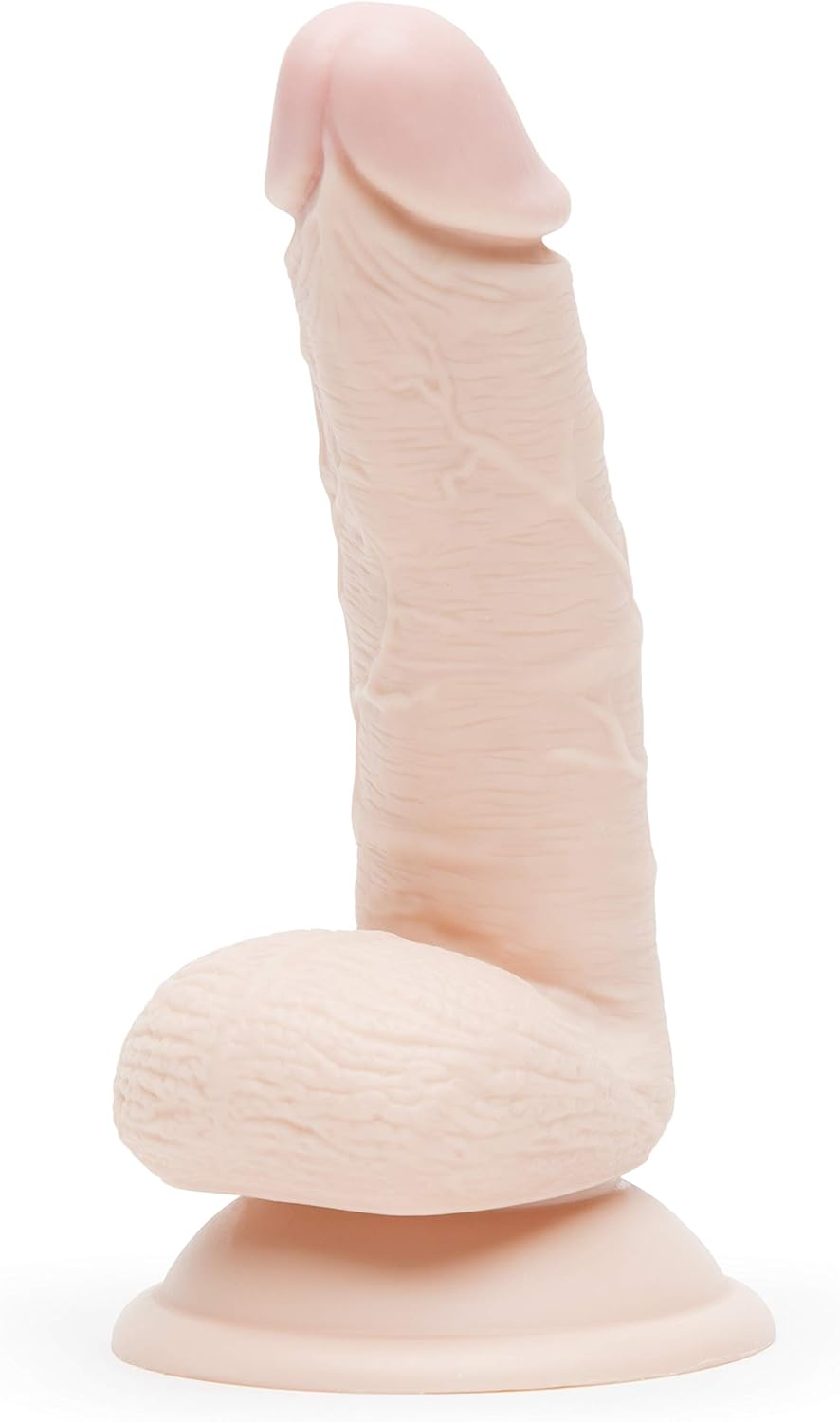 Lovehoney Realistic Dildo &ndash; 8 Inch Suction Cup &ndash; Firm G-Spot and Anal Dildo with Balls - Adult Sex Toy for Men, Women & Couples &ndash; Harness Compatible Strap on &ndash; Waterproof - Clear