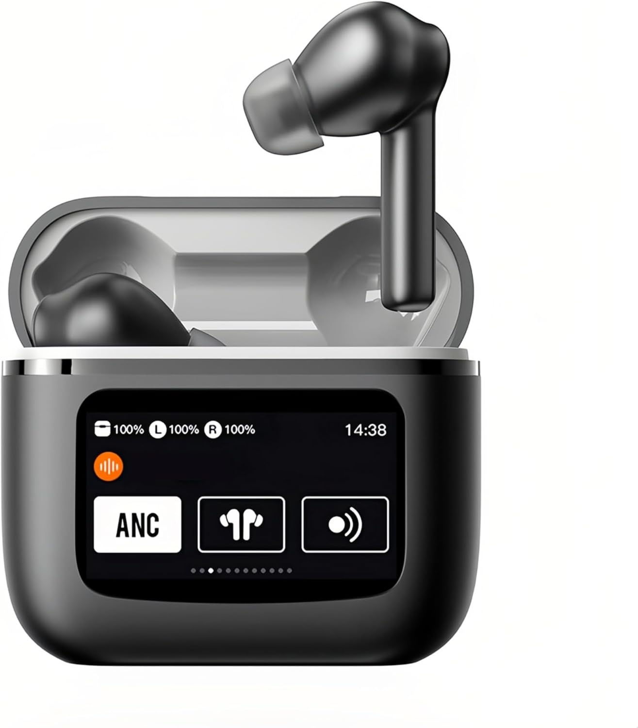 Bewinner Wireless Language Translator Earbuds with Bluetooth & IPX6 Water Resistant - 137 Languages Color Screen 3 Modes Travel Device (Black) image number 2