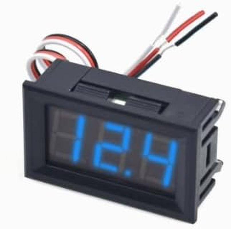 5Pcs 0.56 Inch Mini DC Digital Voltmeter 3 Wire DC 0 V to 30V LED Display Voltage Panel Meter (Blue Light)