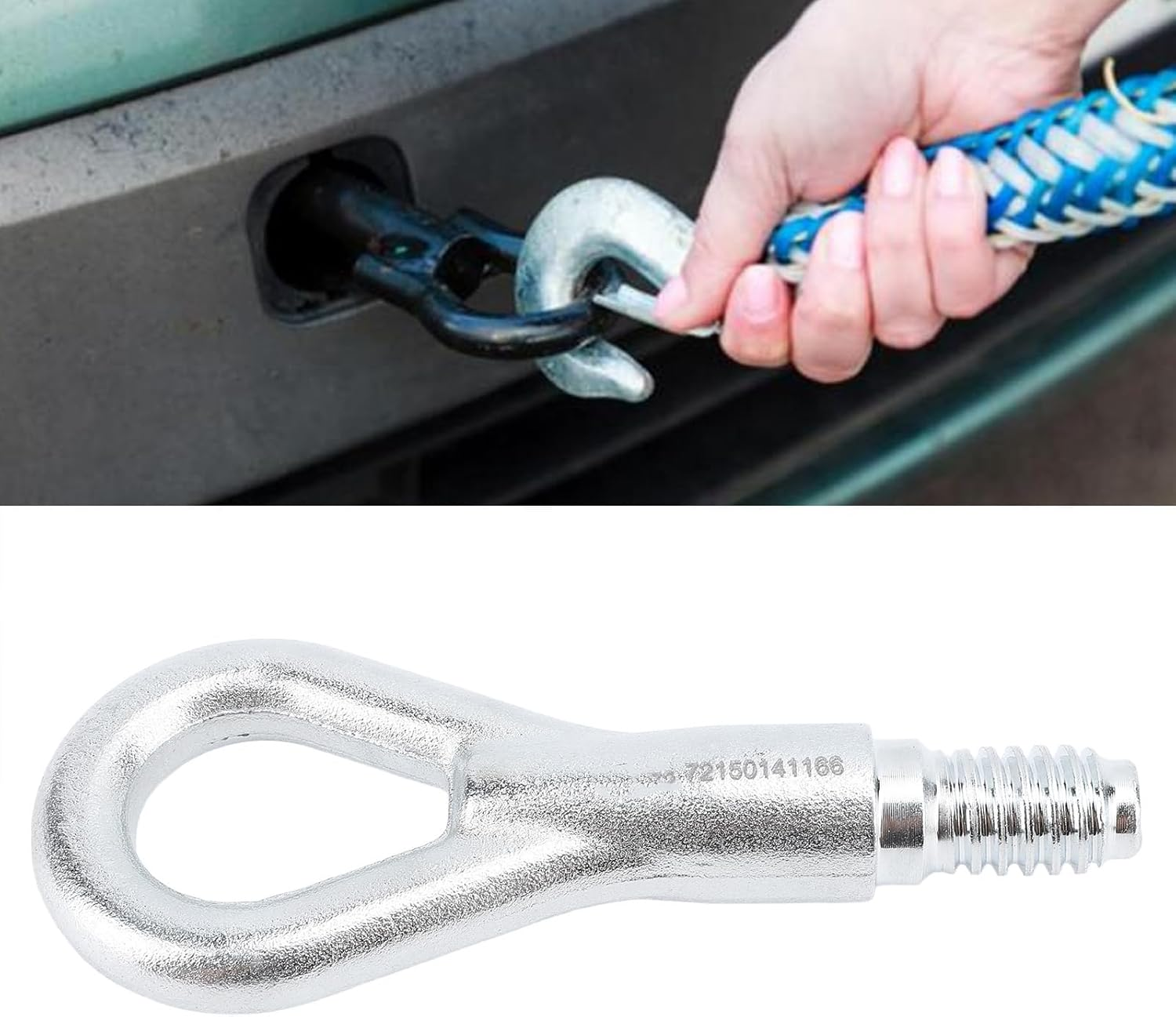 Car Tow Hook, Front Bumper Towing Eye Hook, Forged Steel Trailer Ring Screw on Front Rear Bumper Replacement for 3‑Series E36 E46 5‑Series E39 7‑Series E38 8‑Series E31