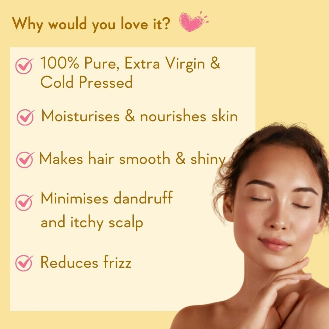 Wishcare&reg; Pure Cold Pressed Sweet Almond Oil for Hair Growth and Glowing Skin & Face - 200Ml image number 2