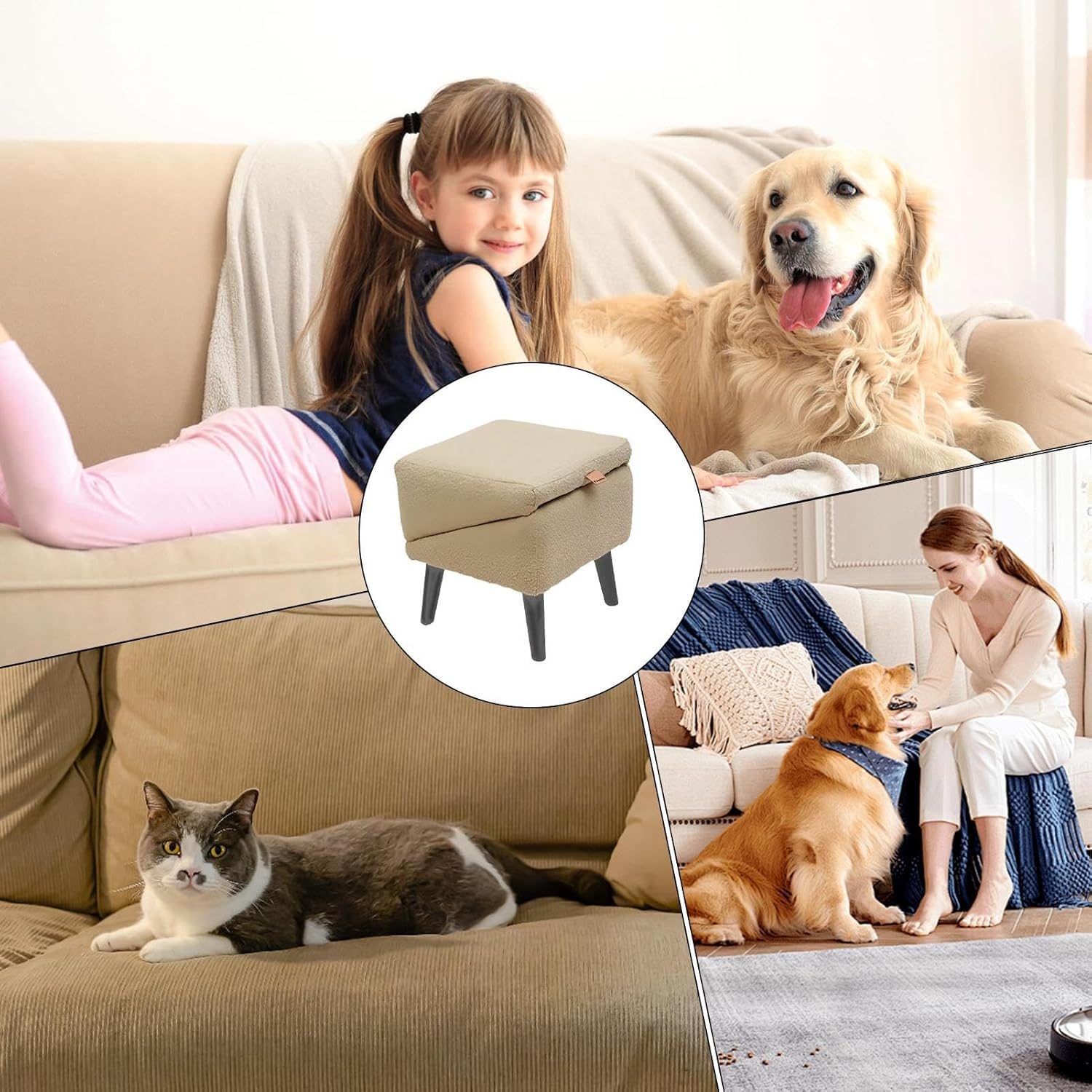 Dog Ramp for Sofa - 2 in 1 Dog Steps for Bed Sofa, Multifunctional Folding Pet Ramps Chair for Small Dogs image number 2