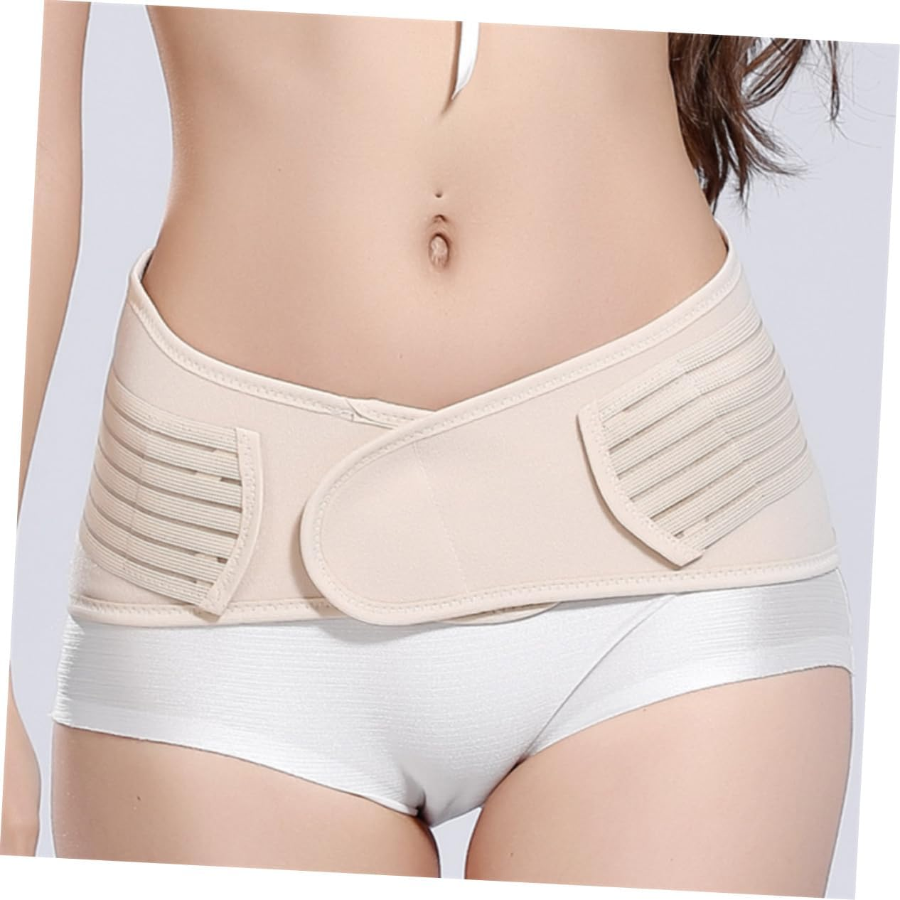 Adjustable Hip Slimming Brace for Postpartum Support Belt for Women Skin Color Beige Comfortable Breathable Design image number 3