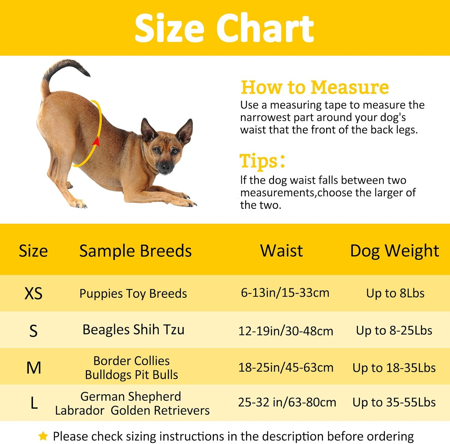 DONO Disposable Dog Diapers Male Dog Wraps Super Absorbent Soft Diapers for Male Dogs,With Wetness Indicator,10Pcs,M (18"-25")