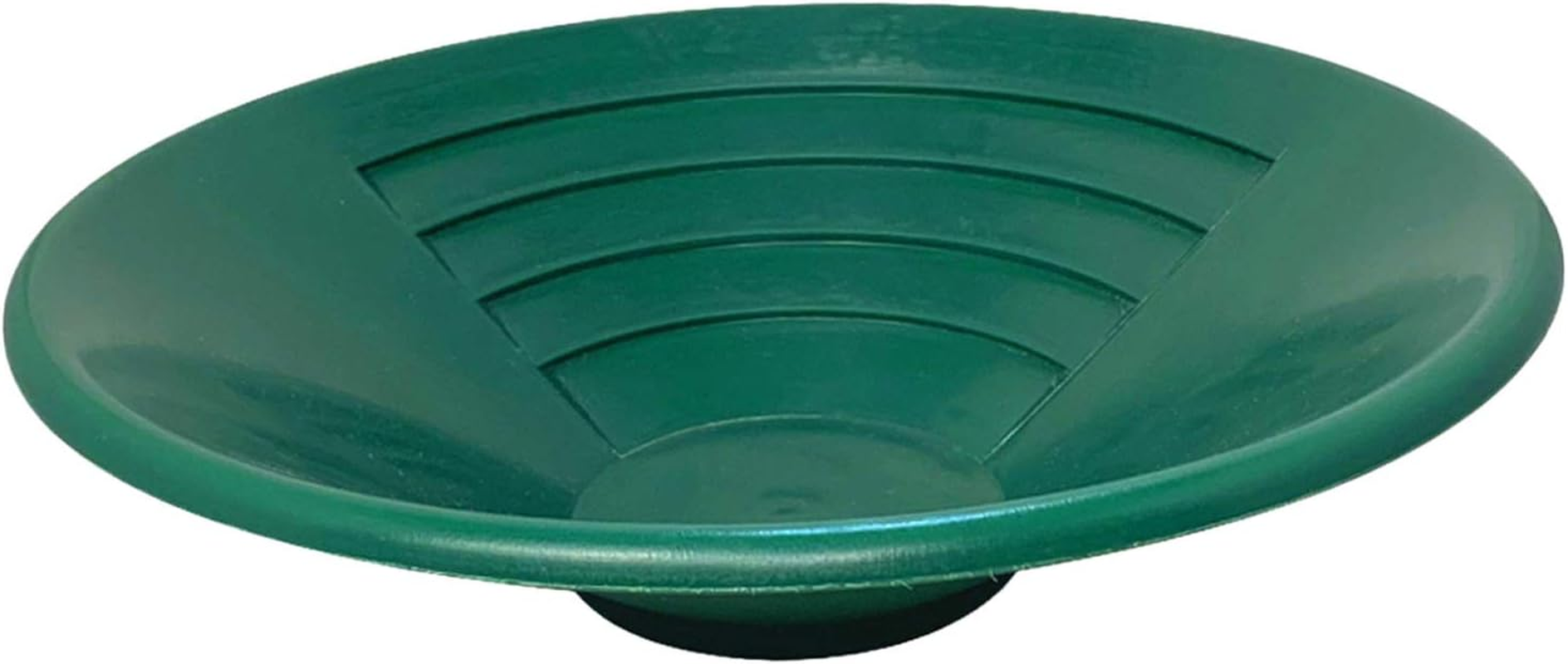 Prettyia 15Inch Plastic Gold Pan with Two Riffles for Nugget Mining Prospecting Creek River Panning - Black