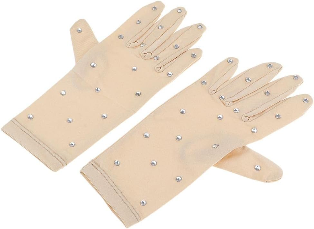 Luda Thermal Figure Skating Gloves with Rhinestones - M