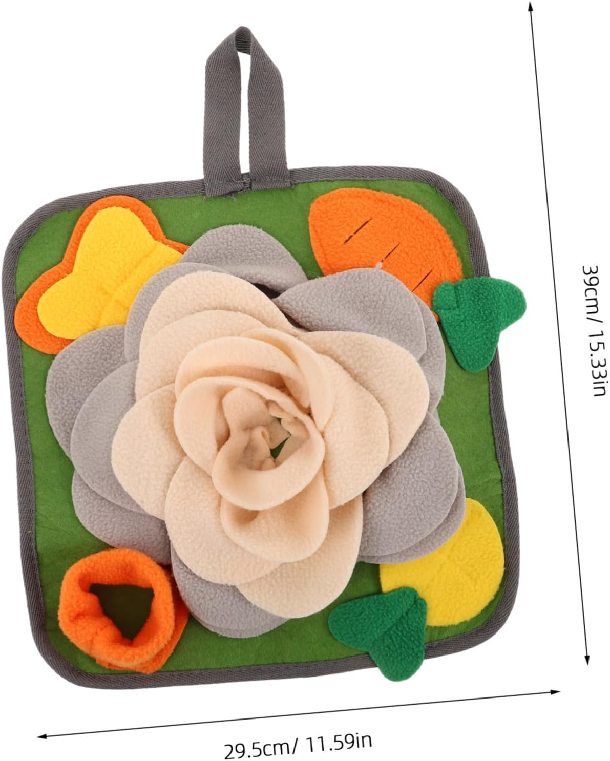 FONDOTIN Small Animal Snuffle Mat Foraging Toy Slow Feeder Pad Cotton Fabric Medium Size Interactive Feeding Mat for Rabbits Hamsters and Rats Pet Training Game