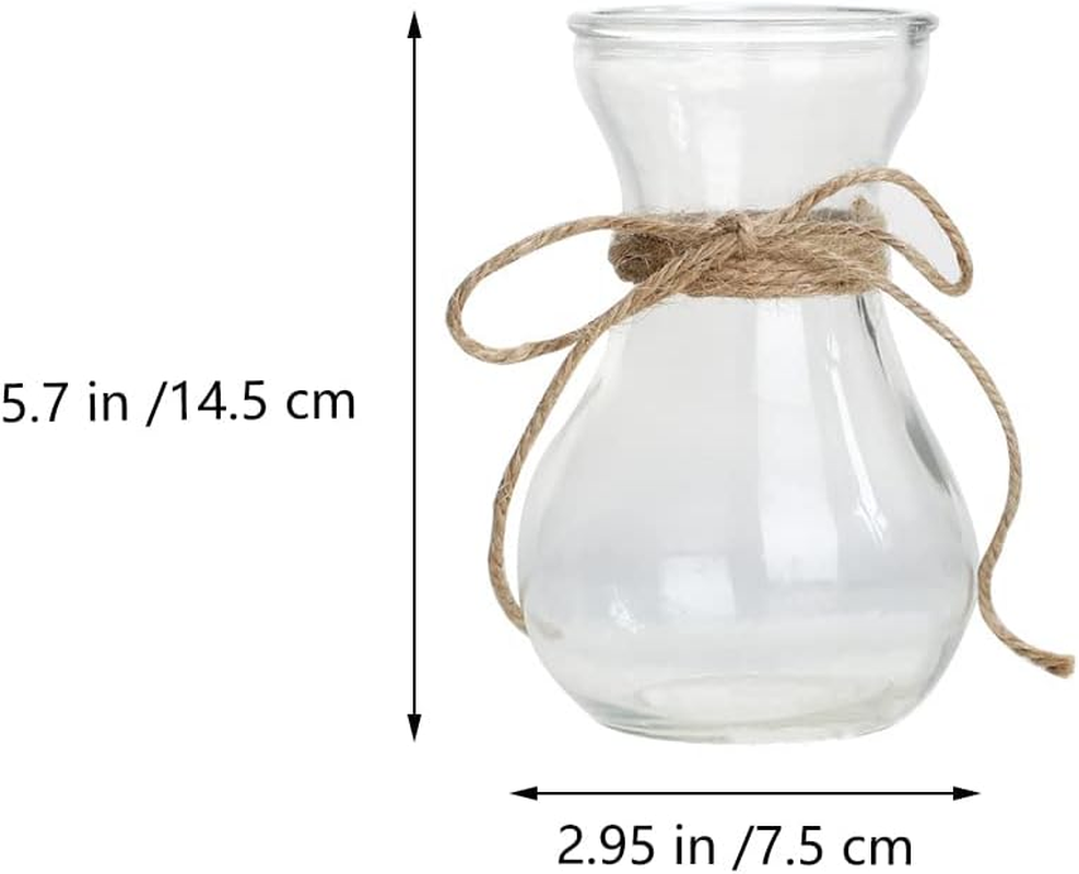 Happyyami 2Pcs Hyacinth Vase Ikebana Vases Vintage Glass Vase Glass Terrariums for Plants Vintage Flower Vase Hyacinth Bulb Vase Hydroponic Bottle Vases Flower Arrangement Container Planter image number 3