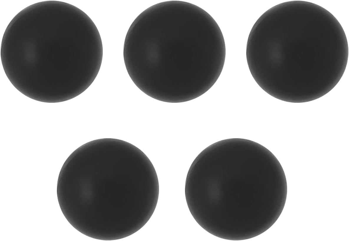 SG Store 5Pcs Solid Rubber Ball 6Mm Black round Solid Rubber Ball Pressure Release Rubber Balls Sealing Rubber Ball for Home and Industrial Use