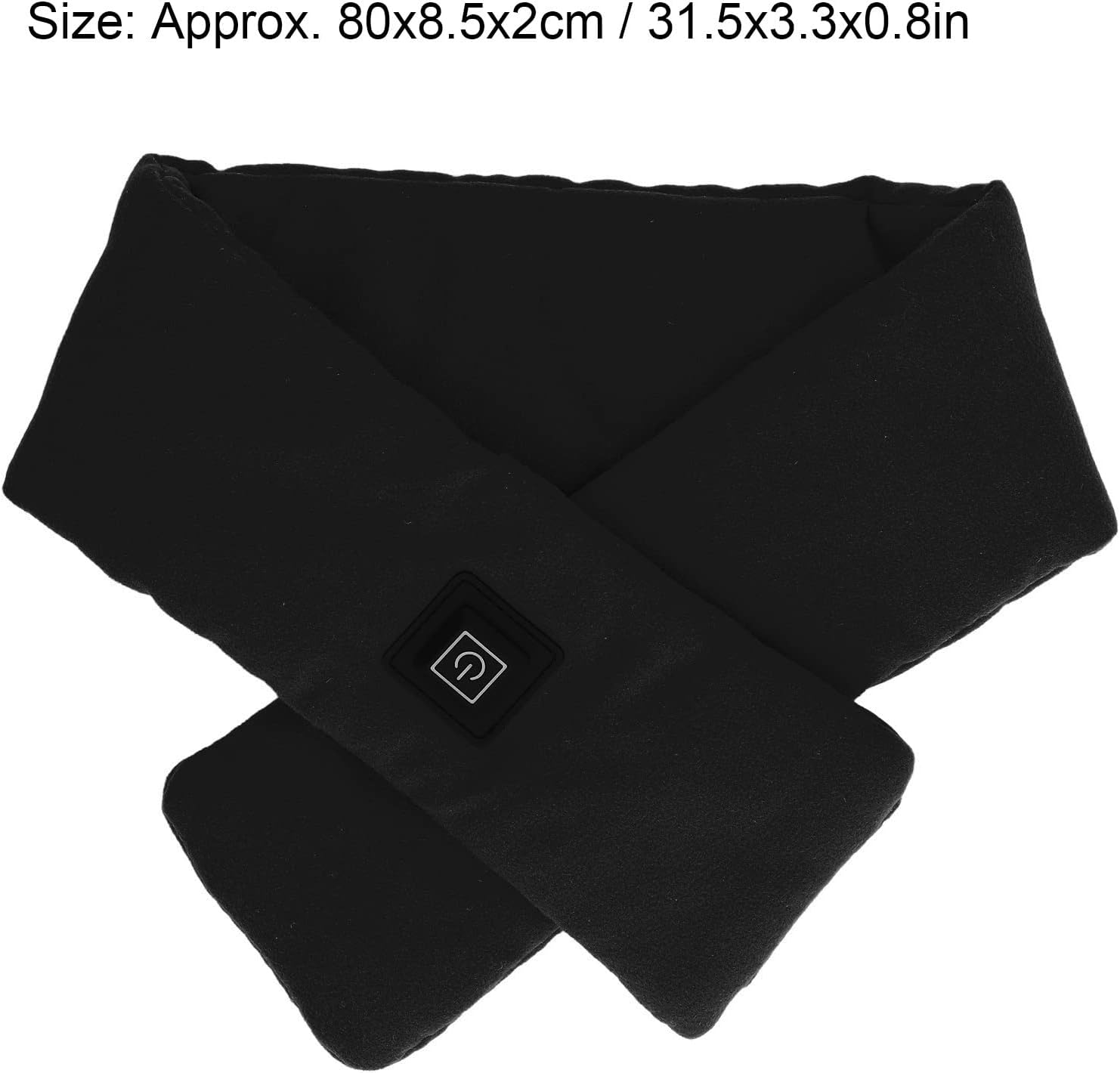 Neck Heating Pad, 3 Adjustable Gears USB Powered Intelligent Constant Temp Washable Electric Heating Scarf, Skin Friendly Heated Neck Warmer, Heated Neck Wrap for Adults Children Elderly(Black) image number 3