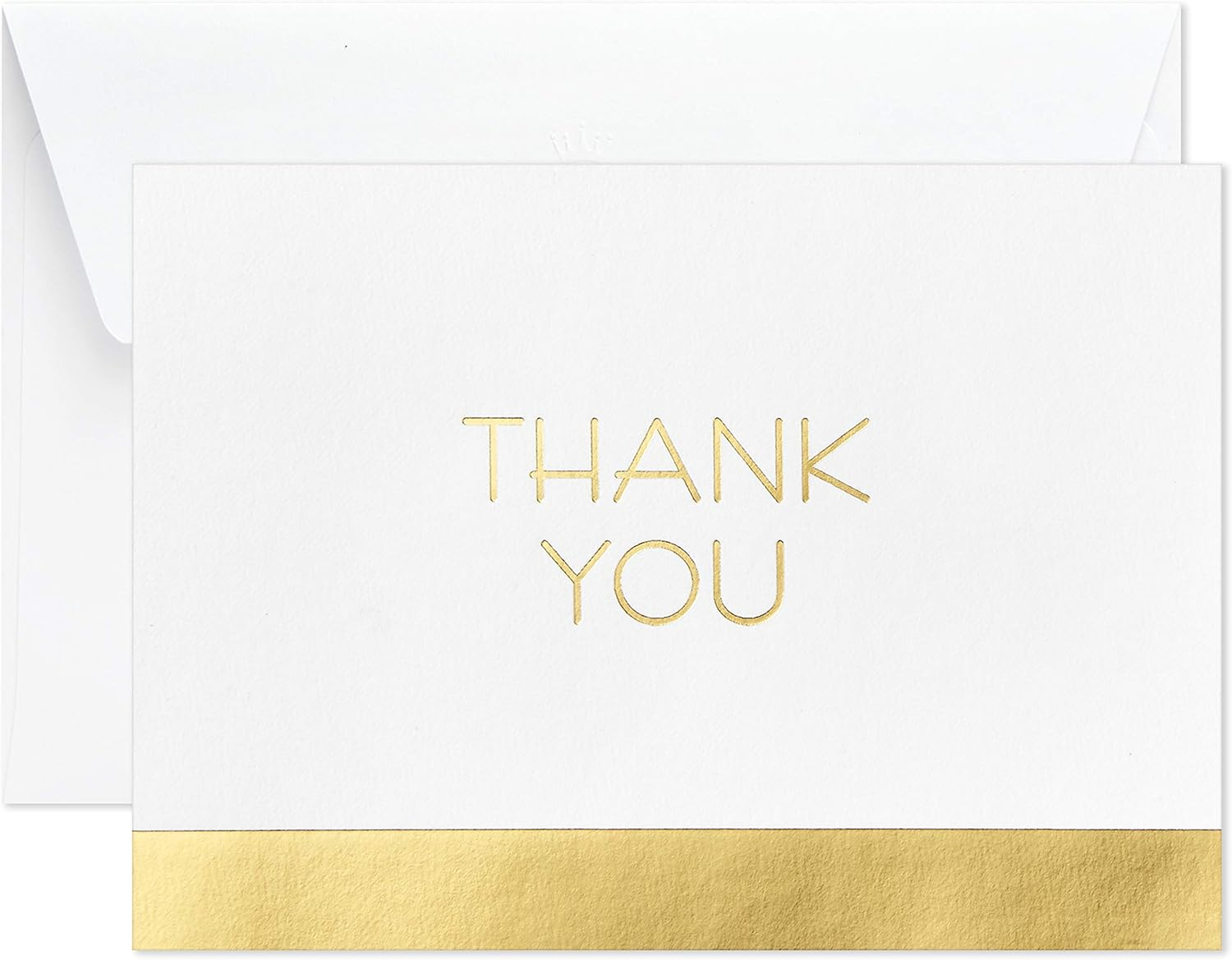 Hallmark Thank You Cards, Gold and White Bulk (40 Thank You Notes with Envelopes for Graduation, Business, Weddings, All Occasion) image number 6