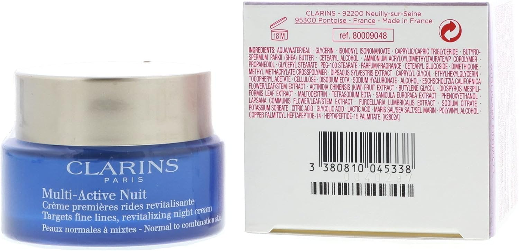 Clarins Multi Active Nuit Normal to Combination Skin Revitalizing Night Cream, 50 Millilitre image number 1