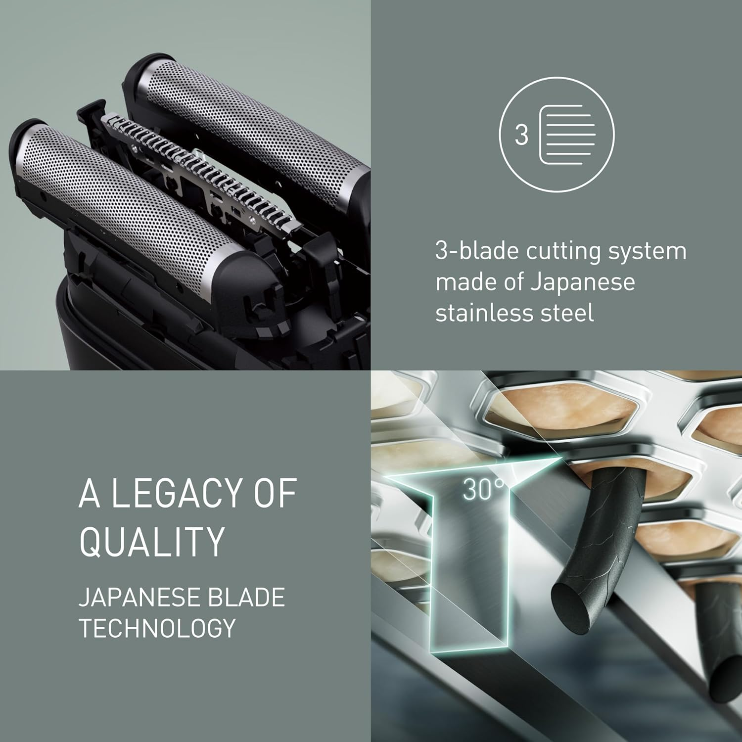 Panasonic Compact 3 Blade High Speed Shaver &ndash; Cordless and USB-C Rechargeable, Waterproof, Touch Activation Easy Slide Switch for Wet or Dry Use (ES-CM3A-K541) image number 1