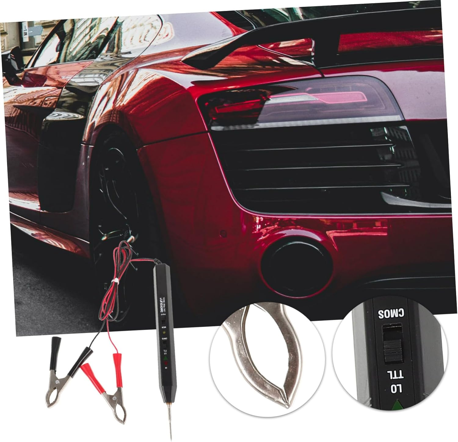 JUMPLAWN Precision Car Logic Tester Electrical Circuit Probe Tool for Automotive Maintenance Reliable Fault Diagnosis Device with Easy Operation for Accurate Vehicle Electrical System